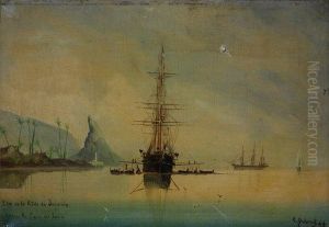Shipping Off Rio De Janeiro by Cheri Francois Dubreuil