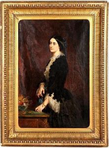 Portrait Of Mrs Yolande Lyne Stephens by Edouard Louis Dubufe