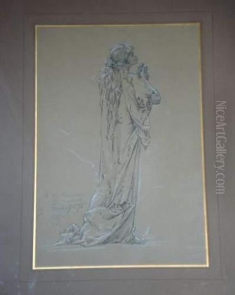Portrait En Pied Presume De Sarah Bernhardt - view 1