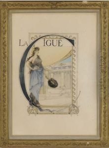 A Study For The Cover Of 'la Cigue' by Edouard-Marie-Guillaume Dubufe