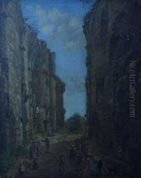 Interieur Des Ruines Du Chateau De Bourbon D'archambault, Allier - view 1