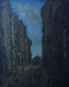 Interieur Des Ruines Du Chateau De Bourbon D'archambault, Allier by Victoire Duchemin