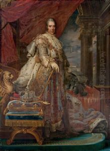 Portrait Du Roi Charles X En Costume De Sacre