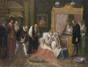 La Mort D'elisabeth I by Louis Ducis