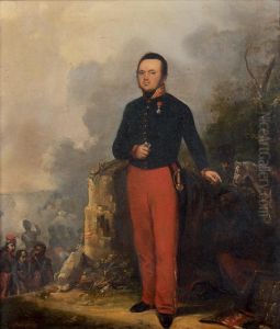 Portrait D'un Chirurgien Militaire Devant Un Campement