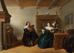 Gentleman Playing A Lute