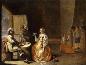 Genreszene Mit Kartenspielern by Jacob Duck