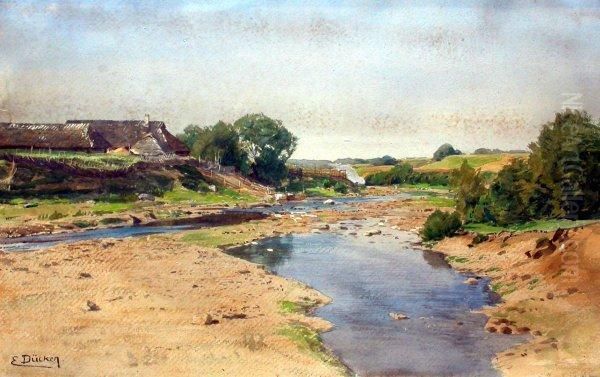 Landschaft Mit Flussarmen Und Reethaus Inestland - view 1