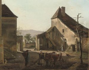 A Farmyard Chat by Jean-Antoine Duclaux