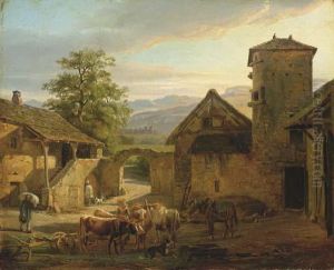 Ferme Dans Les Environs De Lyon