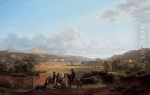 Paysage Des Bords De La Saone by Jean-Antoine Duclaux