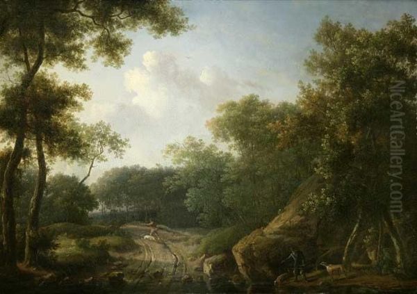 Jager In Romantischer Waldlandschaft - view 1