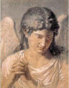 Ange Vu A Mi Corps, Les Mains Jointes by Joseph-Francois Ducq