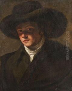 Portrait D'homme Au Chapeau by Joseph Ducreux