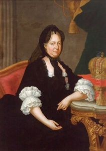 Kaiserin Maria Theresia In Witwentracht by Joseph Ducreux