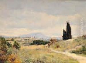 Berger Aux Environs D'aix En Provence by Edouard Ducros