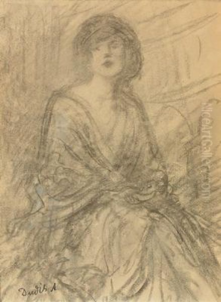 Studie Einer Sitzenden Frau - view 1