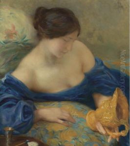 Admiring A Vase by Clementine-Helene Dufau