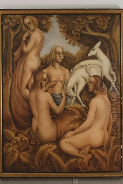 Four Figures In The Woods - view 1
