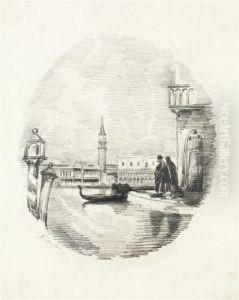Une Vue De Venise by Jacques-Edouard Dufeu