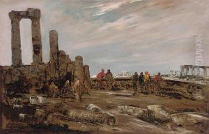 Arabs Amongst The Ruins by Jacques-Edouard Dufeu