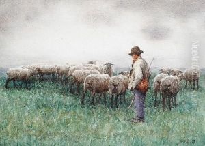 A Shepherd And His Flock by John Robert Keitley Duff