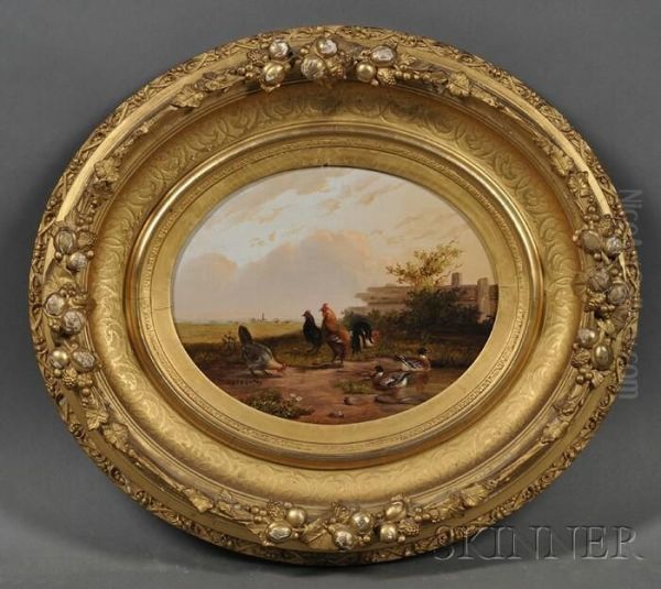 Landscape With Chickens And Ducks - view 1