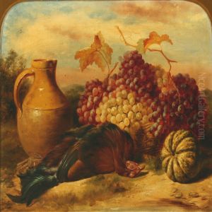 Still Life With Bird And Fruits by William Duffield