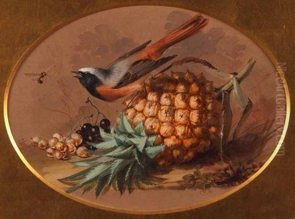 Pineapple And Berries On A Bank - view 1