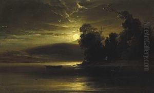 Inishfallen Island, Killarney In Moonlight by Patrick Vincent Duffy
