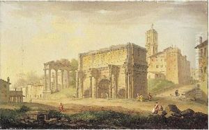 L'arc De Triomphe De Septime Severe A Rome