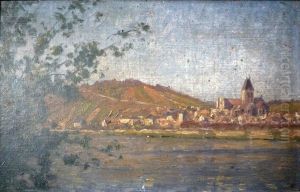 Bords De Seine A Vetheuil by Camille Emile Dufour