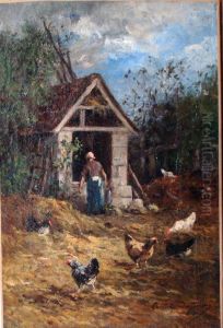 Paysanen Au Puits by Camille Emile Dufour