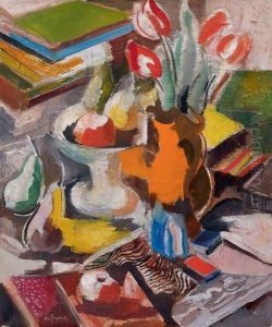 Nature Morte Au Bouquet De Tulipes
