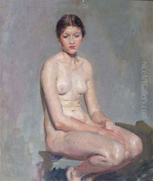 Portrait Of A Seated Female Nude - view 1