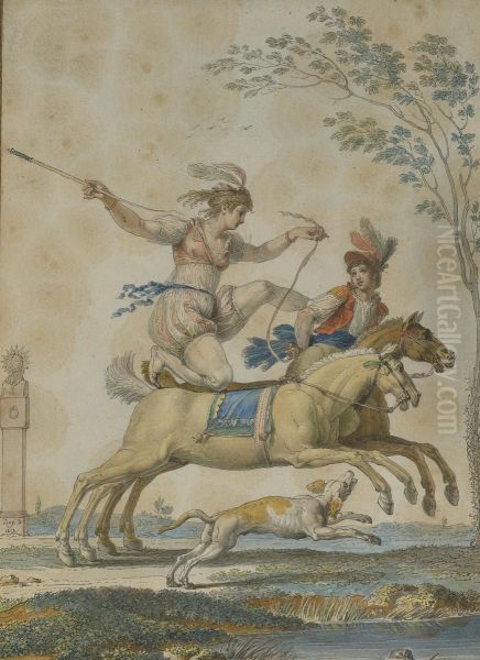 Equestrian Acrobats: A Pair - view 1