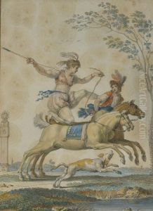 Equestrian Acrobats: A Pair