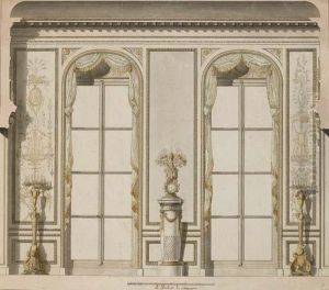 Projet Architectural Pour La Grande Galerie De L'hotel De Madame De Mazarin I Paris by Jean-Demosthene Dugourc