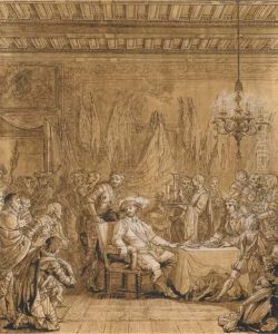 Henri Iv A Table Accueillant Des Gentilhommes by Jean-Demosthene Dugourc