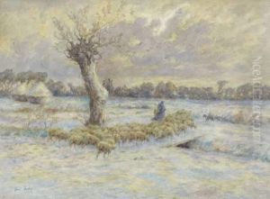Retour Du Troupeau, Le Soir by Henri Aime Duhem