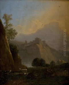 Paesaggio Bucolico Con Veduta Di Tivoli In Lontananza