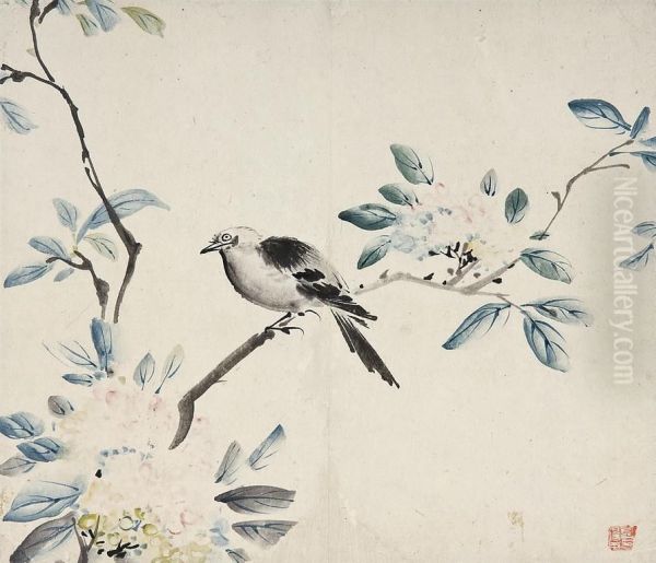 Flowers & Bird - view 1
