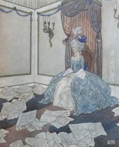 She Has Read All The Newspapers In The World, And Forgotten Them Again, So Clever Is She. by Edmund Dulac