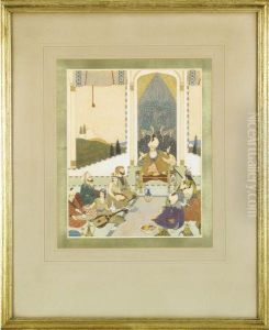 Sindbad The Sailor Entertains Sindbad The Landsman by Edmund Dulac