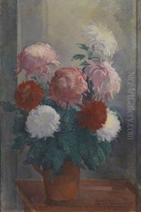 Bouquet De Dalhias. by Guillaume Dulac