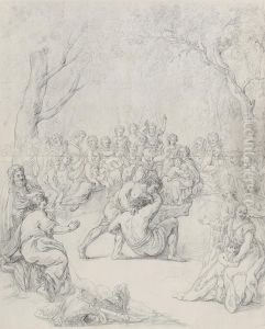 The Combat Between Odysseus And Ajax For The Armour Of Achilles