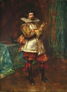 A Portrait Of A Cavalier by Hippolyte F. Leon Duluard