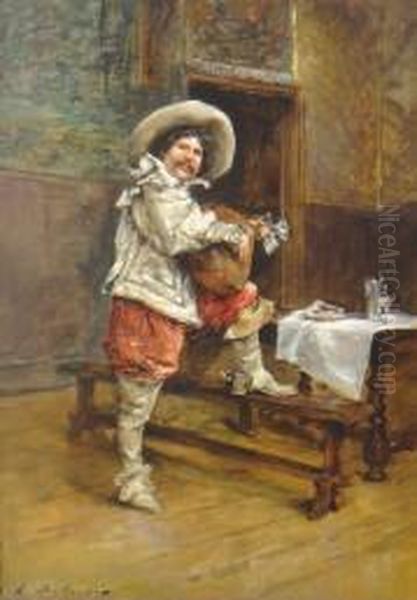 Jeune Homme A La Harpe - view 1