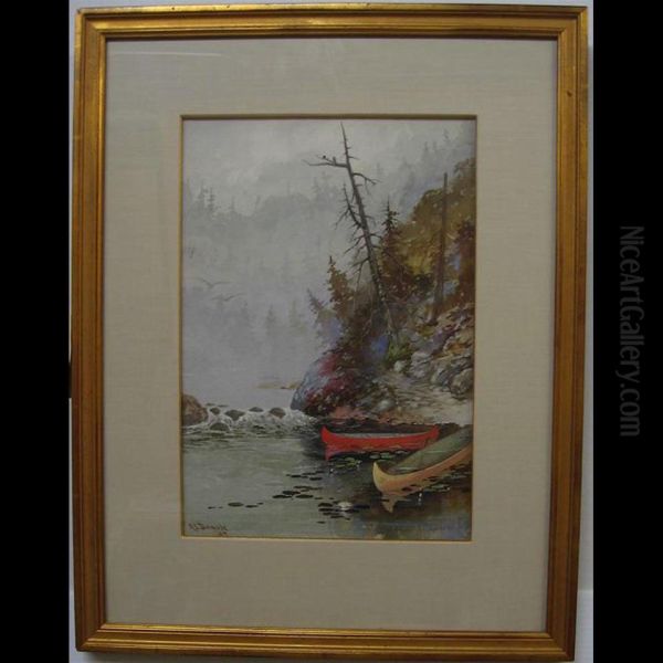 Canoes And Cascade - view 1