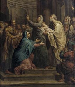 The Presentation In The Temple by Pierre Louis Ii Dumesnil